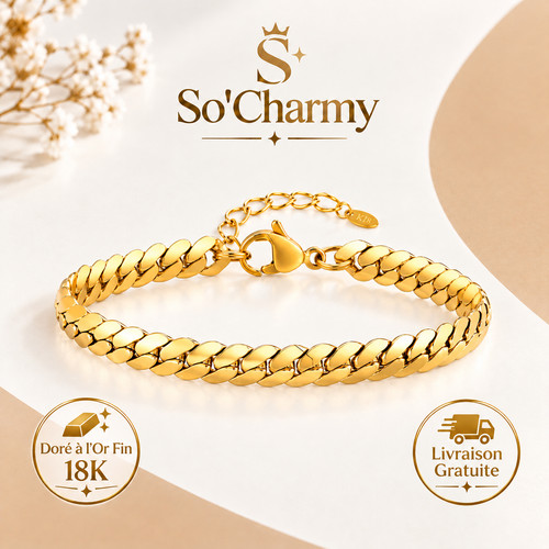 Bracelet femme doré or - or, 18