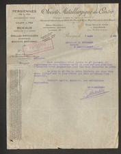 BOURGES (18) FOUNDRY / SHUTTERS SHUTTERS "Sté METALLURGIQUE DE CENTER" in 1923