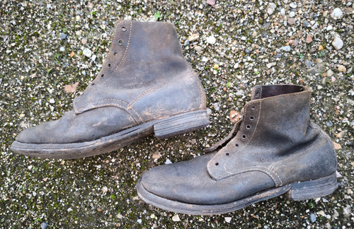 Brodequins cuir retourné - cuir,