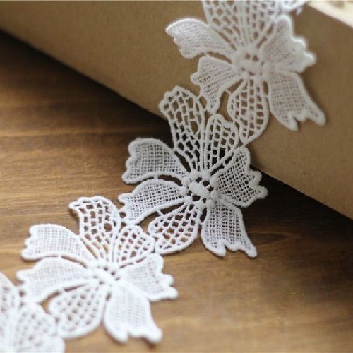 Dentelle fleur applique - dentelle, blanc