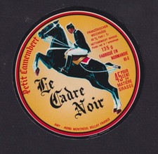 Old small cheese label France BN168105 Le Cadre Noir Cheval