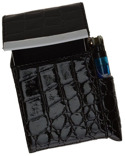 Marron croco cigarette cuir - marron,