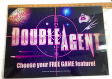Slot Machine Plastic Insert Face Plate Double Agent