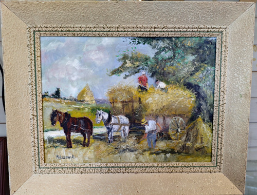 Tableau huile sur - , toile
