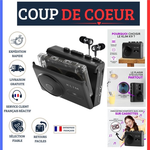 Klim lecteur cassette audio - k9,