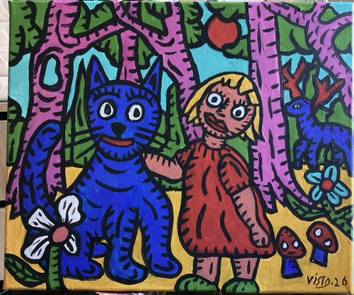 Chat bleu et la - ,