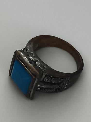 Bague vintage homme ornée