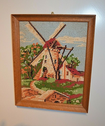 Ancien cadre canevas - canevas, moulin