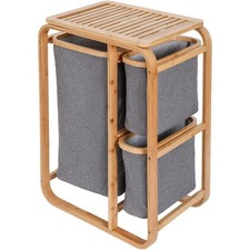 Panier à linge en bambou avec