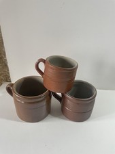 3 Grande Tasse Pot À Terrine en grès Gres De BONNY Cuisine Deco Rétro Vintage