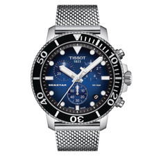 Montre Homme Tissot Seastar 1000 Chronographe Quartz Cadran Bleu T120.417.11....