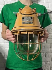 Vintage Factory Explosion-Proof lamp Industrial Bunker Light Original EOW German