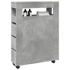 Meuble Étroit de Salle de Bain à Roulettes Armoire de Rangement Toilette vidaXL