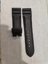 NEW AUTHENTIC PANERAI WATCH 24x22 BLACK RUBBER STRAP CAOUTCHOUC BLACK OEM