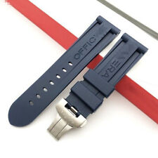 22/24/26mm Black Rubber Dive Strap Clasp For Panerai Watch PAM441/359/437/393