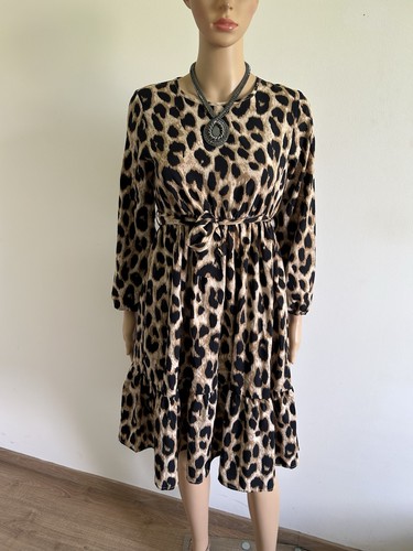 Robe léopard manches - robe,