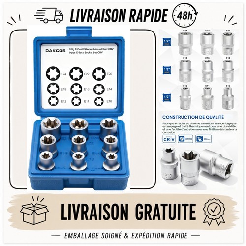 Dakcos coffret douilles torx - dakcos,