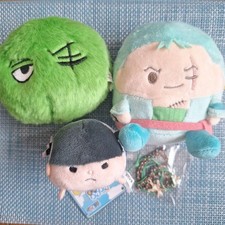 One Piece Zoro Marimo Plush Keychain Set USJ Limited Official Near Mint