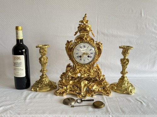 Gilded bronze fireplace - gilded,