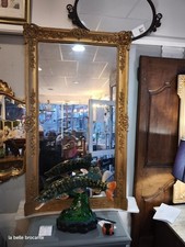 grand miroir de cheminee bois