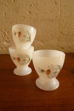 3 vintage Arcopal France daisy decor vintage 70's