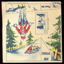 old advertising "cutouts" PHOSCAO BEBE .Sport . Ski . Luge
