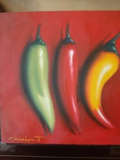 Jolie huile sur toile par