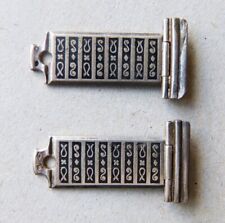 2 SILVER Book Clasp Antique Jewelry 19th Century Silver Clasp