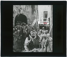 Véronique wipes face, photo glass plate, black & white, 8.5x10 cm