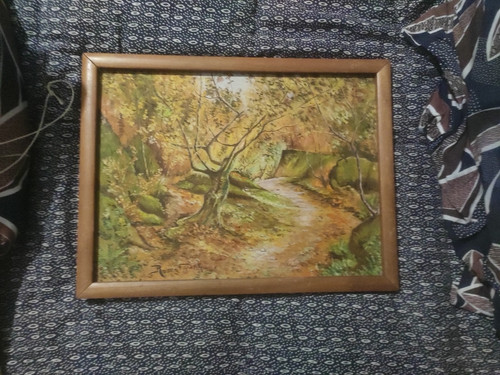 Ancien tableau huile sur bois - ancien,