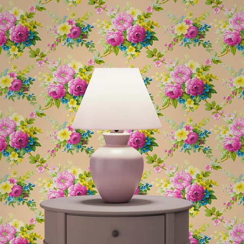 Papier peint fleurs - papier,