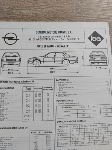 Opel senator monza 5 - a,