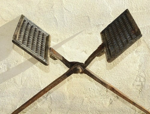 Ancien gaufrier fer forgé - -ancien,