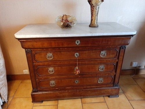 Commode avec plateau marbre - commode, en