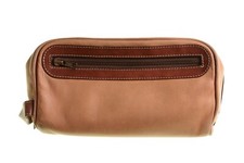 Loxwood Made in FRANCE Brown Leather Mens Toiletry Bag Dopp kit