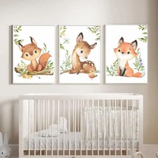3 Affiches Animaux Chambre
