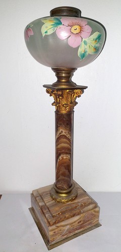 Grande lampe petrole bronze - lampe, a