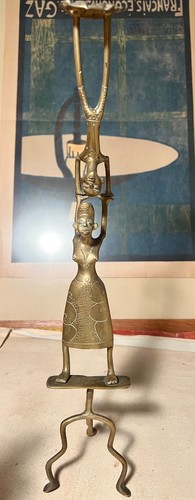 Statuette africaine bronze - statuette,