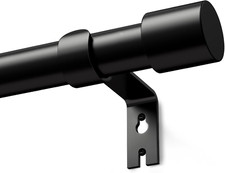 Tringle À Rideaux Extensible Pour Fenêtre Extérieure (Noir Mat, 76 À 152 Cm)