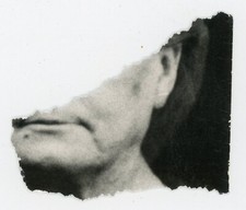 PHOTO torn or cut curiosity, jaw chin neck lips