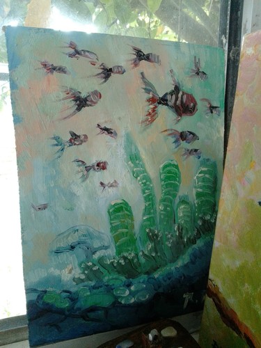 Tableau peinture huile format - peinture,