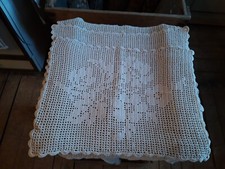 Linge ancien crochet ecru set