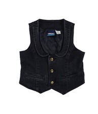 Roxy Womens Solid Vest Blouse, Blue, Medium