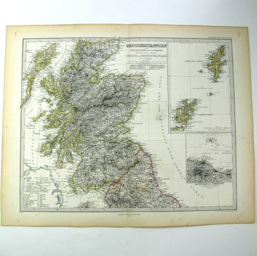 Carte map grossbritannien - carte,