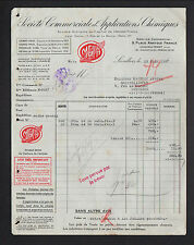 LEVALLOIS-PERRET (92) CHEMICAL APPLICATIONS / Calcium Carbide "META" in 1937