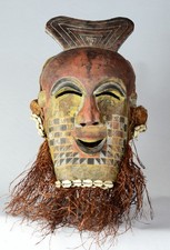 Art Africain Beau masque décoratif KUBA  mask Congo Rdc