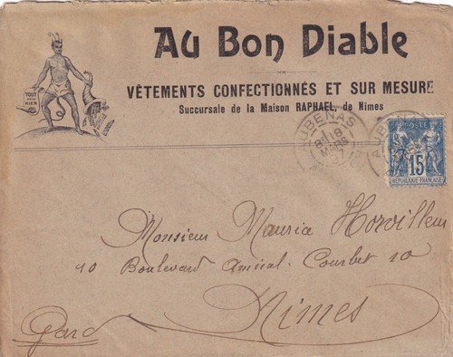 Enveloppe pub 1897 au bon - 🦬enveloppe, "au