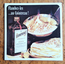 ADVERTISEMENT COINTREAU - leaflet recipes "Flambez les au Cointreau"