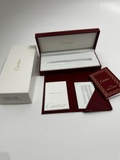 Cartier Pen Box Stylo Bille Louis Noire Finition Platine w/ Booklets