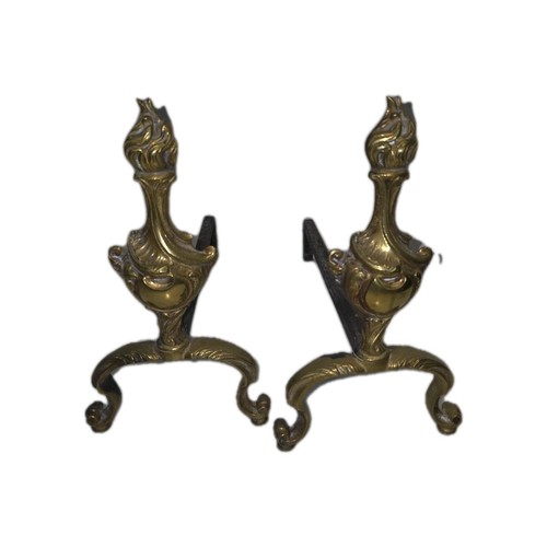 Paire chenets bronze - paire, en